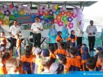 Senyum Ceria Anak-anak TK IT Al Mumtaza Sambut Kehadiran Bupati Lamsel Pada Hari Anak Nasional