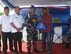 Pererat kemanunggalan TNI AL dengan masyarakat Pesisir, Lanal Lampung Laksanakan Komsos di Lampung Selatan