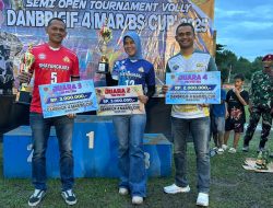 Prestasi Membanggakan, Personel Brimob Polda Lampung Sabet Juara di Turnamen Voli Danbrigif Mar/BS Cup 2025