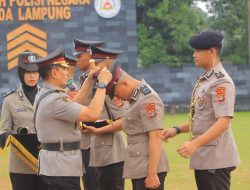 123 Bintara Polri Resmi Dilantik, Pendidikan Pembentukan 2025 di SPN Polda Lampung Ditutup