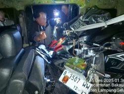 Tim F1QR Lanal Lampung dan Satgas BKO TNI AL ASDP Bakauheni Gagalkan Pengiriman yang Diduga Motor Curian