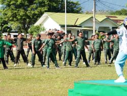 Korem 043/Garuda Hitam dan Persit KCK Gelar Olahraga Bersama di Makorem