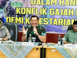 Pangdam XXI/Radin Inten : Tegaskan Dengan Berdialog Diharapkan Dapat Menghasilkan Langkah Langkah Yang Strategis, Terkait Penanganan Konflik Antara Gajah dan Manusia.