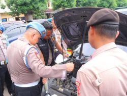 Pastikan Mobilitas Personel, Polresta Bandar Lampung Cek Ratusan Kendaraan Dinas