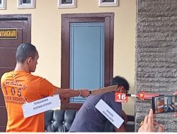Polsek Kedaton Gelar Rekontruksi pembunuhan Orang tua oleh Anak kandung nya