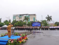 Pemasangan Tanda Operasi Jadi Penanda Dimulainya Ops Keselamatan Krakatau 2026 di Bandar Lampung