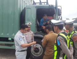 Rampcheck Angkutan Barang dan Penumpang di Kalianda, Pastikan Kelaikan Jalan dan Keselamatan Berkendara