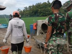 Progres Rabat Beton TMMD ke-127 Kodim 0421/LS Capai 54 Persen