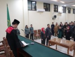Pengambilan Sumpah Jabatan dan Pelantikan Pamud Pidana dan Pamud PHI PN Tanjungkarang