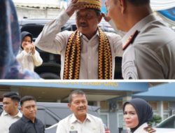Disambut Kain Tapis oleh Kakanwil, Dirjen Pemasyarakatan Mashudi Tiba di Lampung