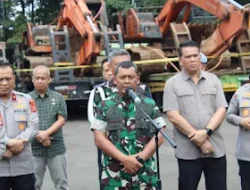 Kasdam XXI/RI Hadiri Press Release Terkait Tambang Emas Ilegal Di Way Kanan