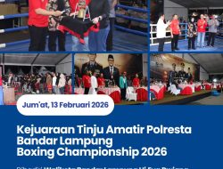 Wali Kota Bandar Lampung, Hj. Eva Dwiana Hadiri Kejuaraan Tinju Amatir Polresta Bandar Lampung Boxing Championship 2026