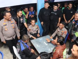Polisi dan Ojol Adu Strategi di Turnamen Gaple Piala Kapolresta Bandar Lampung