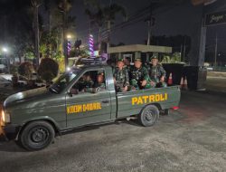 Babinsa Jajaran Kodim 0410/KBL Bersama Tim S3B Patroli Kamtibmas di Kota Bandarlampung