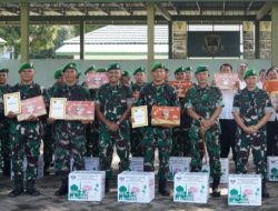 Sambut Hari Raya Idul Fitri 1447 H, Danrem 043/Gatam Bagikan Bingkisan Lebaran kepada Prajurit dan PNS