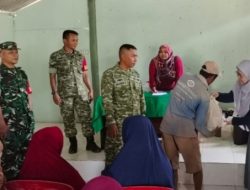 Peduli Ramadhan,Personil 410 -01 Panjang Kerjasama Yayasan Bakrie Amanah Bagi Bingkisan Pada Kaum Dhuafa dan Warga Terdampak Banjir