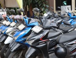 Polresta Bandar Lampung Terima Puluhan Motor Titipan Pemudik Lebaran