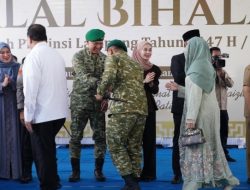 REKATKAN UKHUWAH: Momen Hangat Danrem 043/Gatam Bersama Gubernur Lampung di Halal Bihalal Idul Fitri 1447 H