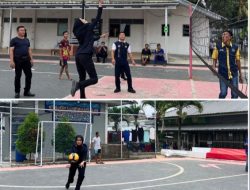Rajut Kebersamaan Lewat Olahraga, Kalapas Tanding Voli Bersama Petugas dan Warga Binaan