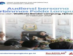 Perkuat sinergi , Wali kota Bandar Lampung, Hj. Eva Dwiana Terima Audiensi Dirbinmas Polda Lampung
