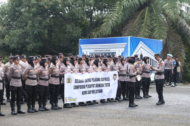 
 Polda Lampung Gelar Simulasi Rayonisasi Polres dan Penanganan Unjuk Rasa dalam Rangka Antisipasi May Day 2026