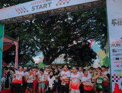 Gubernur Rahmat Mirzani Djausal Bersama Masyarakat Berolahraga dalam Ajang Bertema “Justice Run” yang Digelar di Halaman Kantor Gubernur Lampung