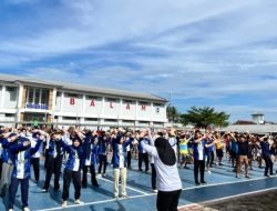 Semangat Sehat Bersama, Rutan Kelas I Bandar Lampung Gelar Senam Rutin Pegawai dan Warga Binaan