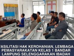 Fasilitasi Hak Kerohanian, Lembaga Pemasyarakatan Kelas 1 Bandar Lampung Selenggarakan Ibadah Paskah Daring Bagi Warga Binaan
