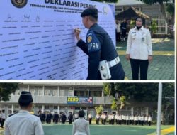 Gencarkan Pemberantasan Barang Terlarang, Kepala Lembaga Pemasyarakatan Kelas 1 Bandar Lampung Pimpin Deklarasi Bebas Dari Peredaran Telepon Seluler, Pungutan Liar dan Narkotika