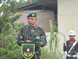 Pupuk Disiplin, Nasionalisme, dan Dedikasi, Prajurit dan PNS Korem 043/Gatam Ikuti Upacara Bulanan