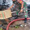 Babinsa Koramil 410-02/TBS Merespon Musibah Kebakaran di Gudang Sparepart