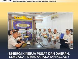 Sinergi Kinerja Pusat dan Daerah, Lembaga Pemasyarakatan Kelas 1 Bandar Lampung Ikuti Evaluasi Triwulan Pertama