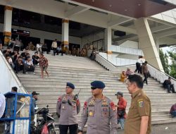 Brimob Lampung Amankan Aksi Unjuk Rasa Aliansi Lampung Tarik Mandat