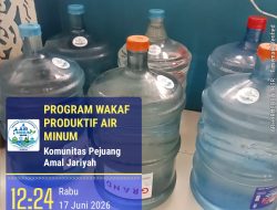 Wakaf Produktif Air Minum Untuk Santri dan Masjid/Mushola