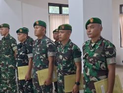 Empat Personel TNI AD Resmi Laksanakan Pindah Satuan