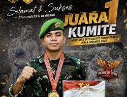 Disiplin Berbuah Prestasi, Dua Prajurit Kodam XXI/RI Juara 1 Kumite Nasional