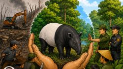 Air Mata Tapir di Tepi Hutan yang Menyusut