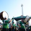 Momen Seru Pangdam XXI/RI Lari dan Bermain Drumband di Monas