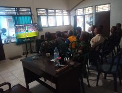 Kodim 0410/KBL Gelar Nobar Tim Nasional Inggris melawan Meksik
