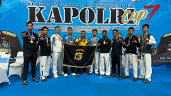 Polda Lampung Berhasil Raih 10 Medali di Kejuaraan Nasional Taekwondo Kapolri Cup 7