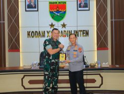 Kapolda Lampung Sambangi Pangdam XXI/Radin Inten