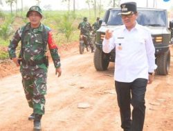 Bersama Kodim 0412, Bupati Hamartoni Tinjau Lokasi TMMD ke-129 di Baru Raharja