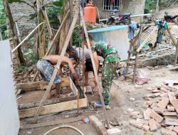 Aksi Gotong Royong TNI dan Masyarakat Pinang Jaya