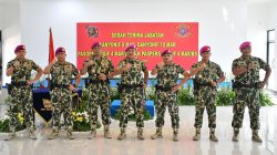 Danbrigif 4 Mar/BS Pimpin Sertijab Empat Jabatan Strategis di Lingkungan Brigif 4 Mar/BS