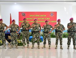 Danbrigif 4 Mar/BS Pimpin Sertijab Empat Jabatan Strategis di Lingkungan Brigif 4 Mar/BS