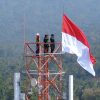 Pengibaran Merah Putih di Menara 74 Meter, Puslatpurmar 8 Teluk Ratai Kobarkan Semangat Kemerdekaan