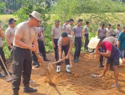 Brimob Lampung Bangun Jembatan Penghubung, Warga Rasakan Manfaatnya