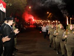 Pawai Obor Masyarakat Lampung Selatan Sambut HUT Republik Indonesia ke-81