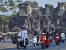 Motor Antik Antar Forkopimda Tubaba ke Lapangan Upacara HUT RI