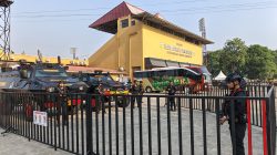 Brimob Lampung Terjunkan Tim Gegana Amankan Launching Bhayangkara Presisi Lampung FC